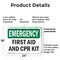 Signmission First Aid And CPR Kit, 24 in W x Rectangle, Plastic OS-2PACK-EM-P-1824-L-10366 - alternate 2